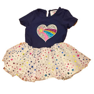 Counting Daisies Girls Blue Stars & Hearts Dress size: 2T